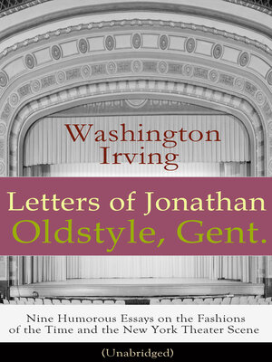 cover image of Letters of Jonathan Oldstyle, Gent.